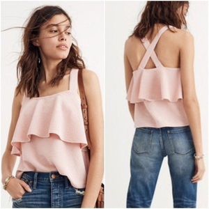 Madewell pink ribbed tank